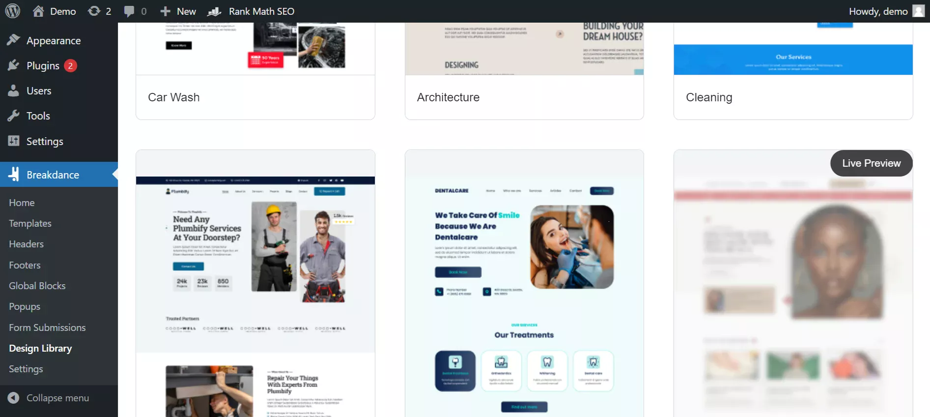 Breakdance design library