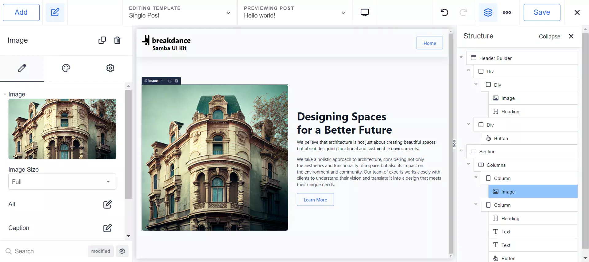 Breakdance page editor (1)