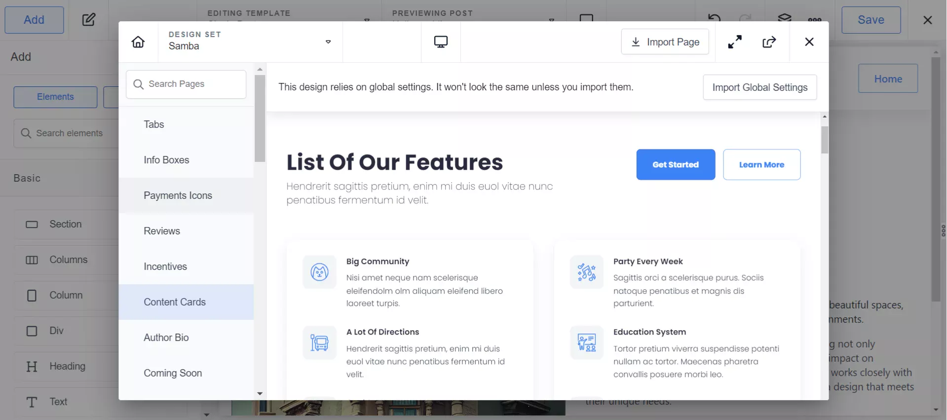 Breakdance template library