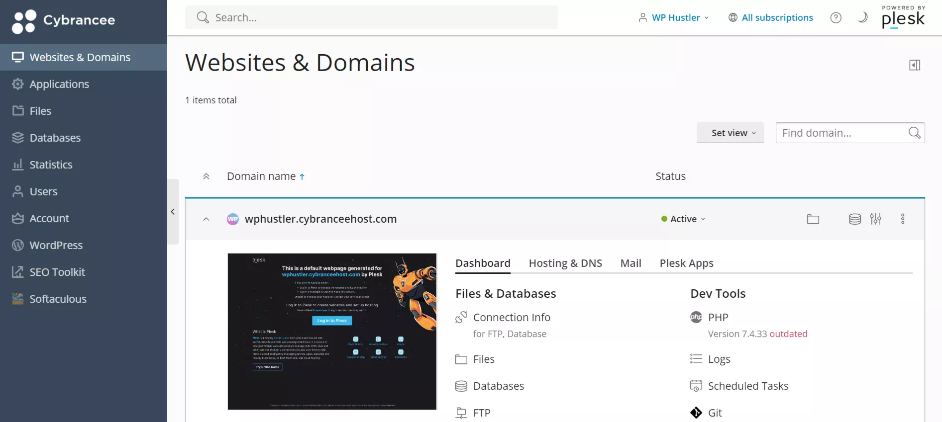 Cybrancee manage websites